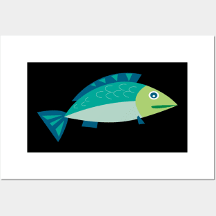 Cartoon Fish Posters and Art